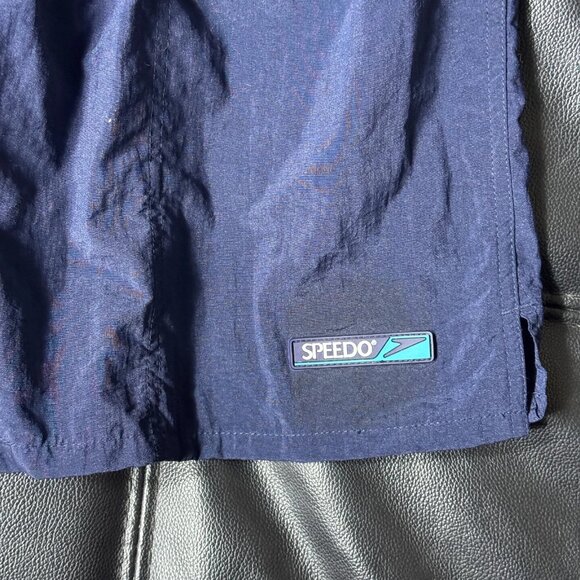 NWT Speedo Men's Swim Trunk Shorts Blue Mesh Lined Logo Drawstring Size XL - Picture 7 of 16